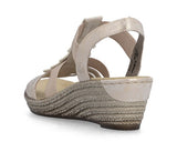 Rieker -  T-Back Wedge (Rose Pink)