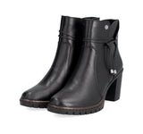 Bloke Heel Ankle Boot -  Rieker Women's Chunky Heel Ankle Boot