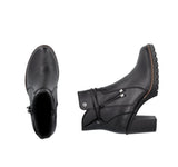 Bloke Heel Ankle Boot -  Rieker Women's Chunky Heel Ankle Boot