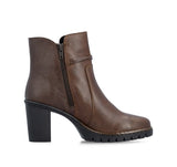 Bloke Heel Ankle Boot -  Rieker Women's Chunky Heel Ankle Boot