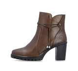 Bloke Heel Ankle Boot -  Rieker Women's Chunky Heel Ankle Boot