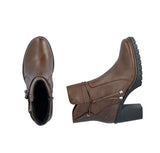 Bloke Heel Ankle Boot -  Rieker Women's Chunky Heel Ankle Boot