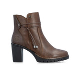 Bloke Heel Ankle Boot -  Rieker Women's Chunky Heel Ankle Boot
