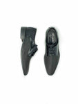Men's Black Formal Derby Shoe ( Honeycomb Fabric Toe)